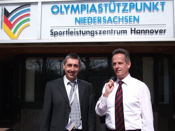 Besuch beim Landessportbund in Hannover - Dr. Lutz Knopek und Norbert Engelhardt